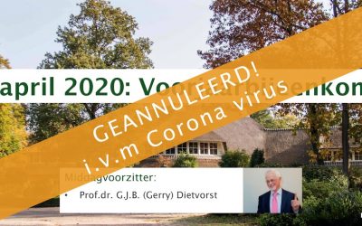 Voorjaarsbijeenkomst 16 april